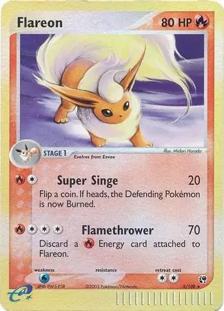 EX Sandstorm Flareon #5/100 reverse holo